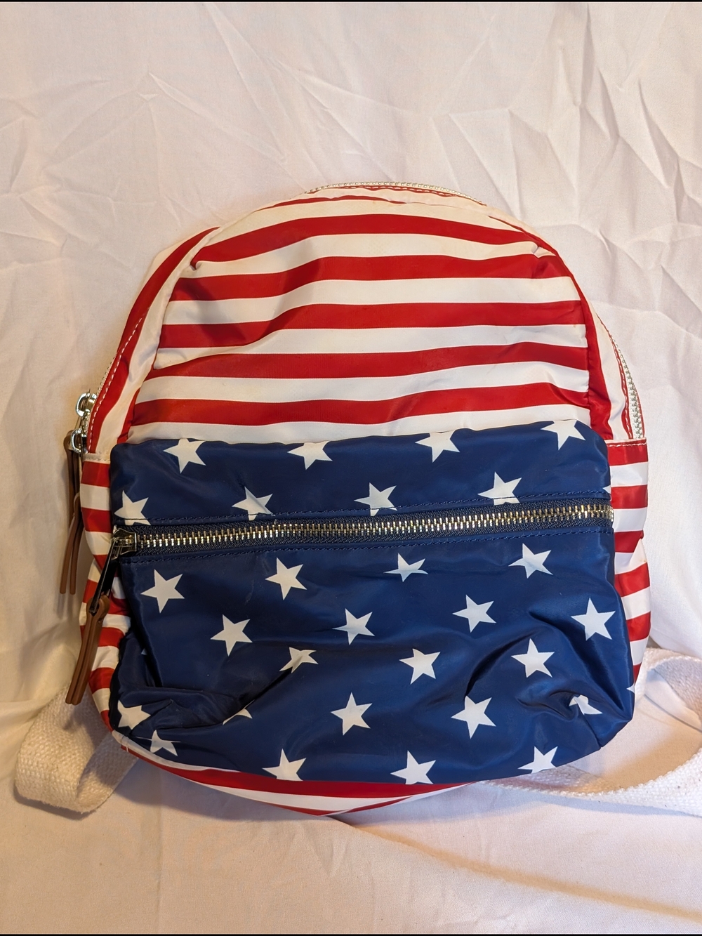 Mad Love Red & White Striped Mini Backpack